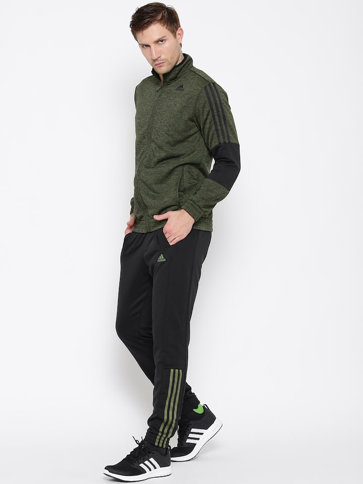 olive green adidas suit