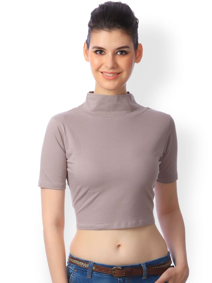 beige colour crop top