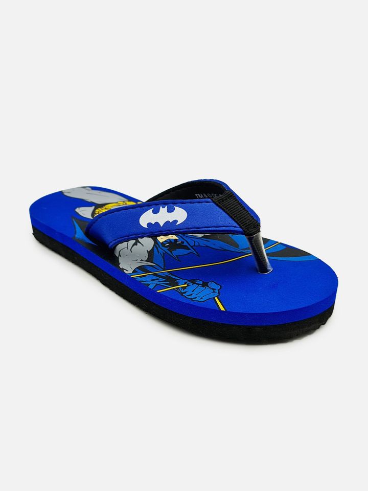 Buy Kids Ville Boys Blue Grey Batman Printed Rubber Thong Flip