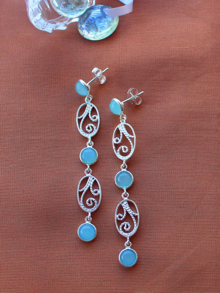 Silver outlet hanging earrings