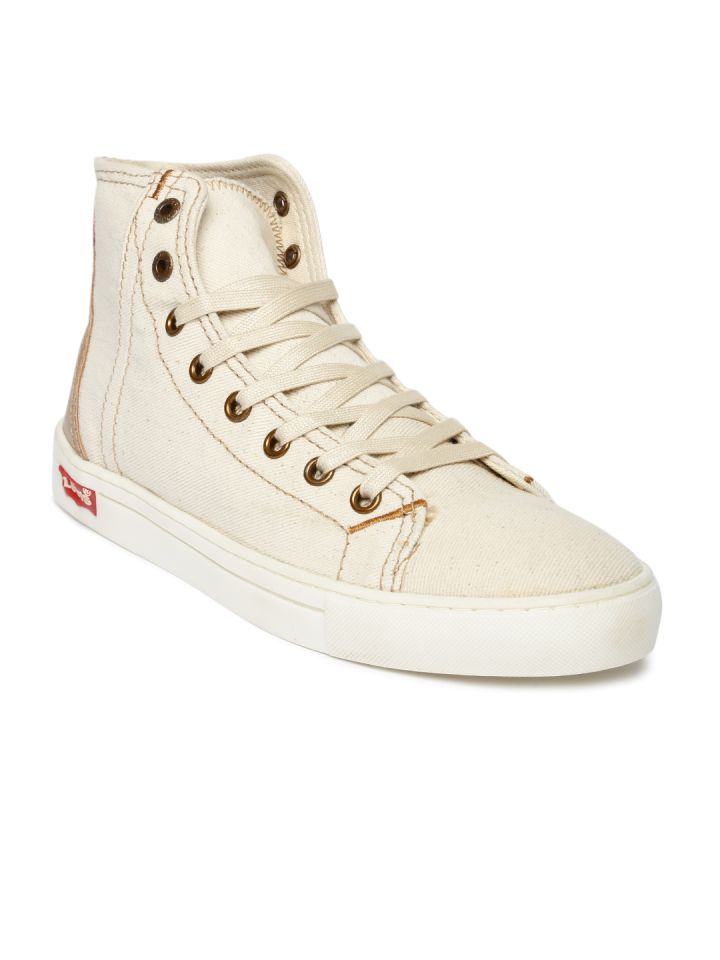 Buy Levis Men Beige High Top Sneakers Casual Shoes for Men