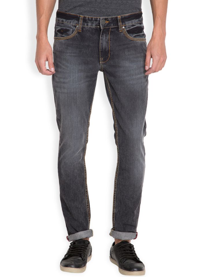 LOCOMOTIVE Men Grey Straight Fit Mid Rise Jeans