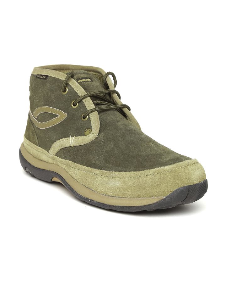 Woodland men's olive hot sale green casual shoes