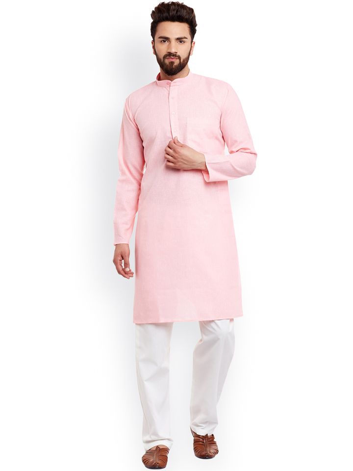 Pink kurta white pajama clearance