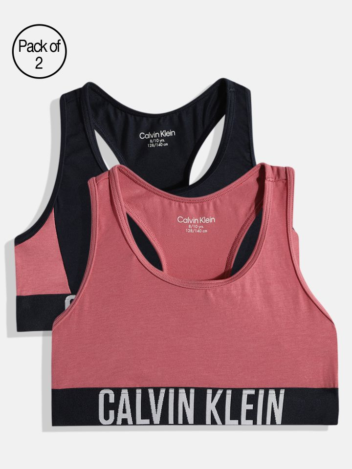 Calvin Klein Underwear Pink & Black Bralette Bra