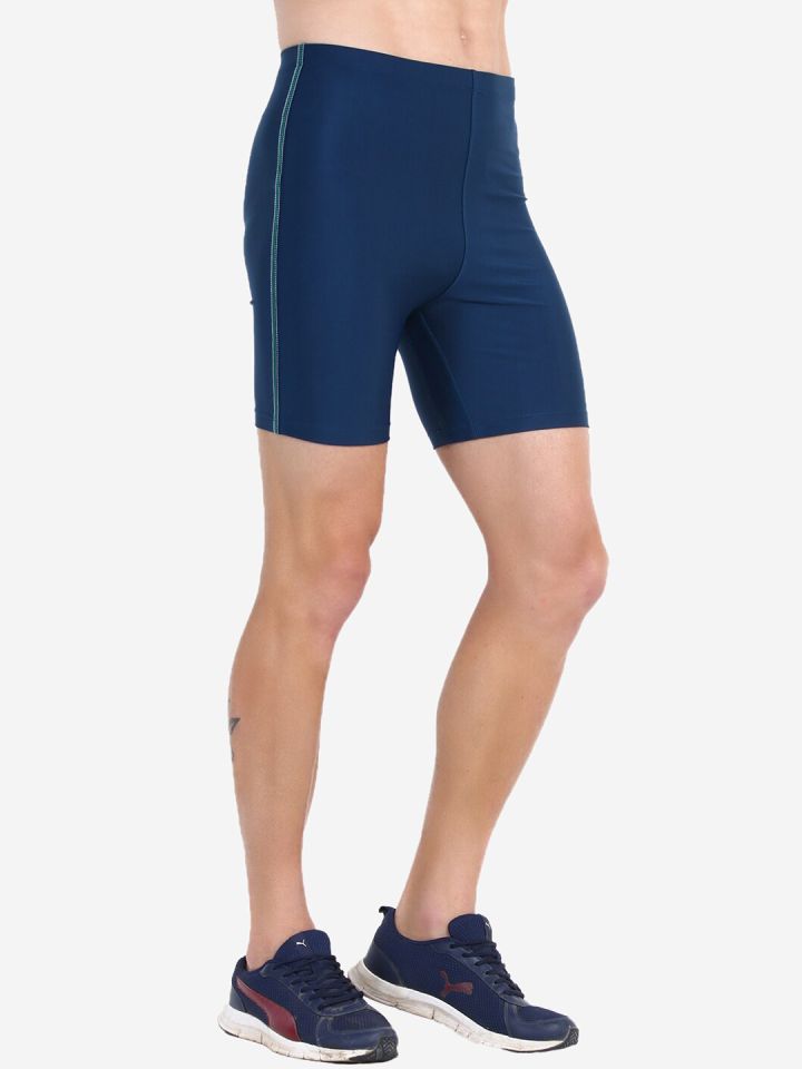 Beau Design Men Blue Slim Fit Biker Shorts