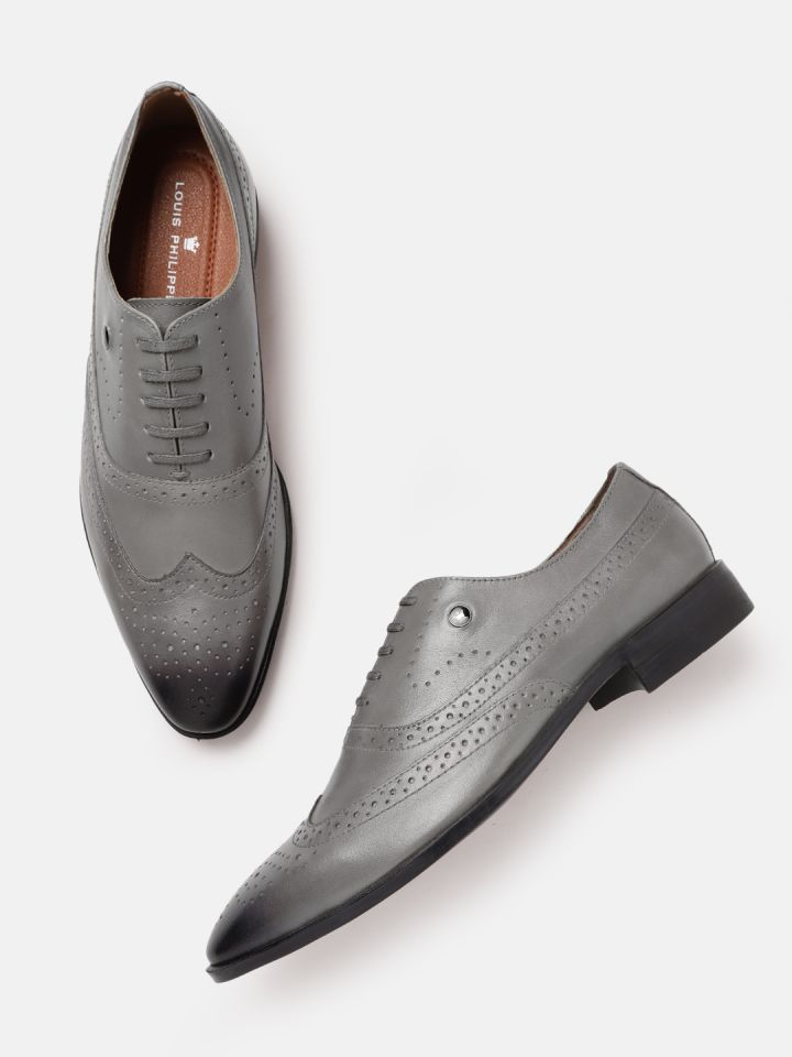 Mens grey hot sale formal shoes