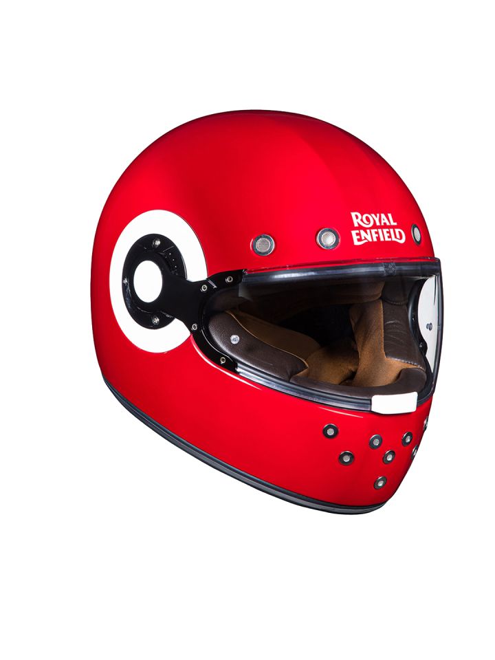 Royal enfield red helmet online
