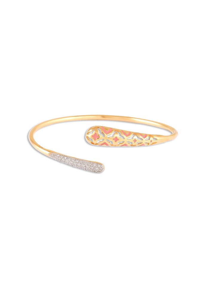 Buy Mia By Tanishq 4.89 G 14KT Yellow Gold Diamond Bangle