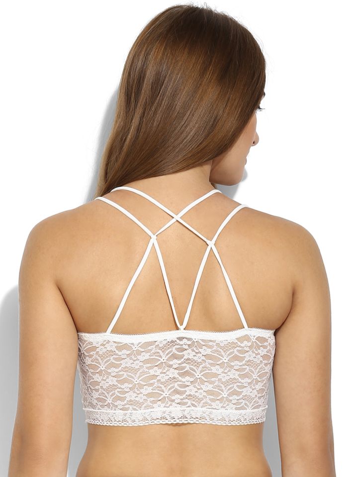 Buy Da Intimo Styled Back Criss Cross Lace Bralette Top - Bra for Women  1690065