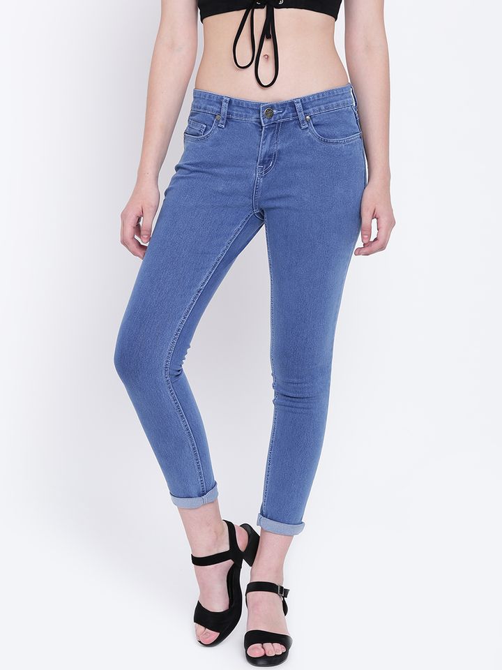 Buy High Star Women Blue Slim Fit Clean 