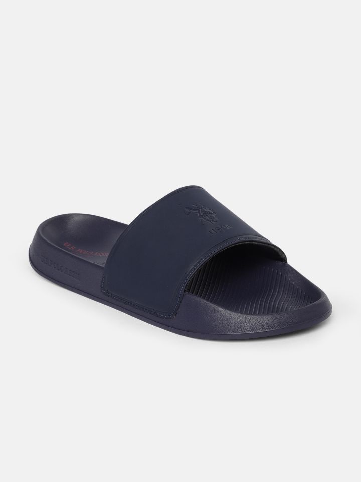 Navy ralph lauren discount sliders