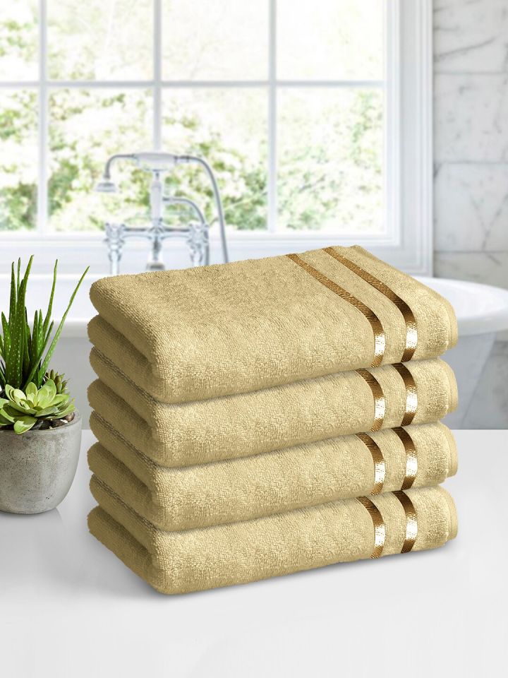 Beige best sale striped towels