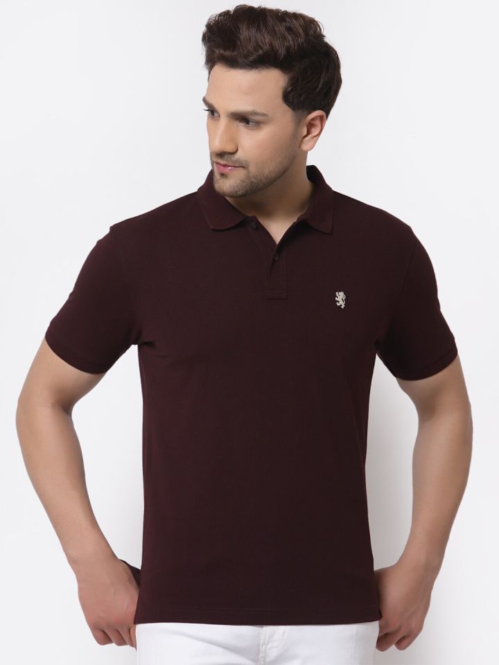 Red Tape Men Brown Polo Collar T shirt