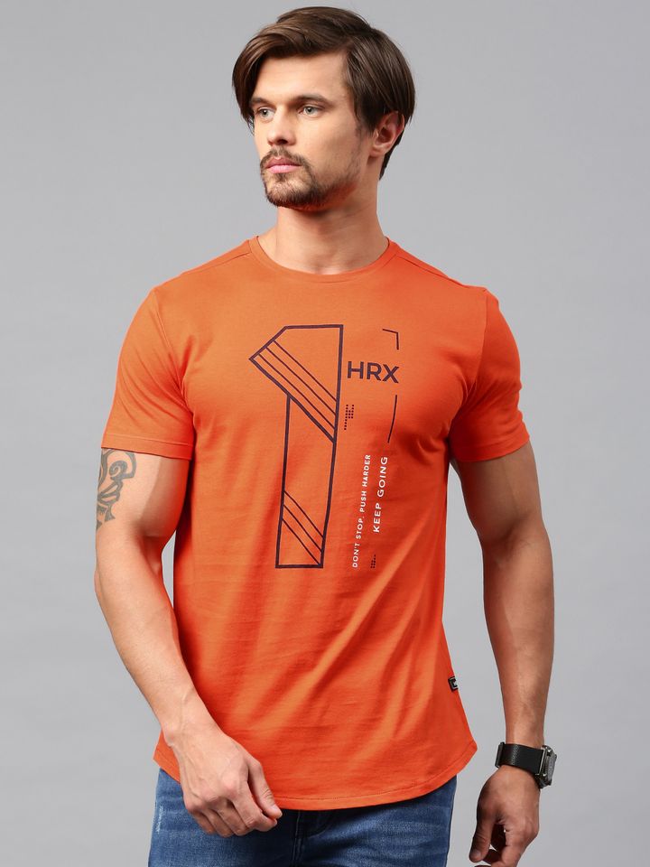 Buy HRX By Hrithik Roshan Men Orange 