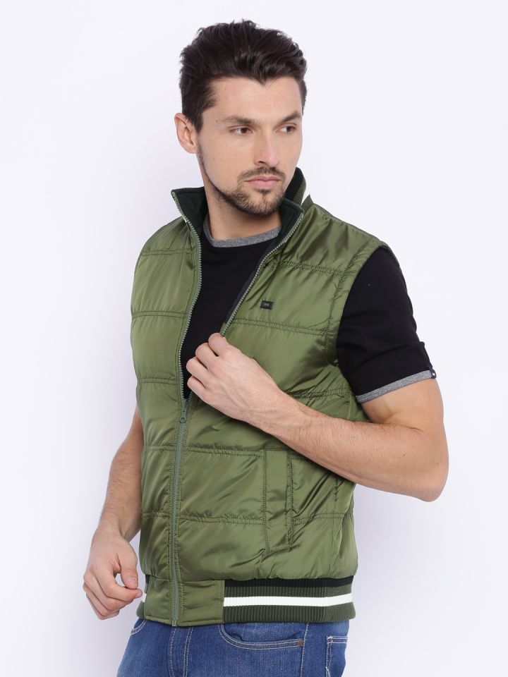 Olive green down vest outlet