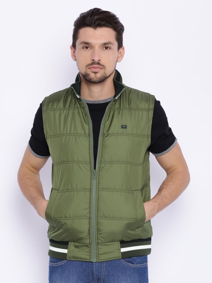 Mens green puffer vest outlet