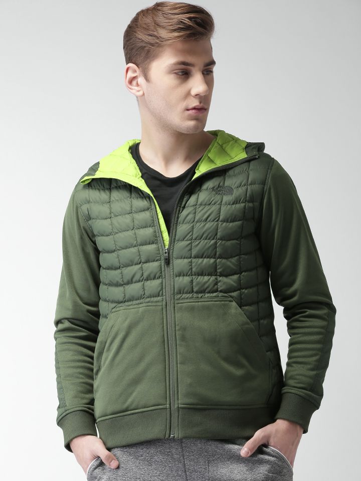 Buy The North Face Olive Green Thermoball Active Fit Hooded Jacket