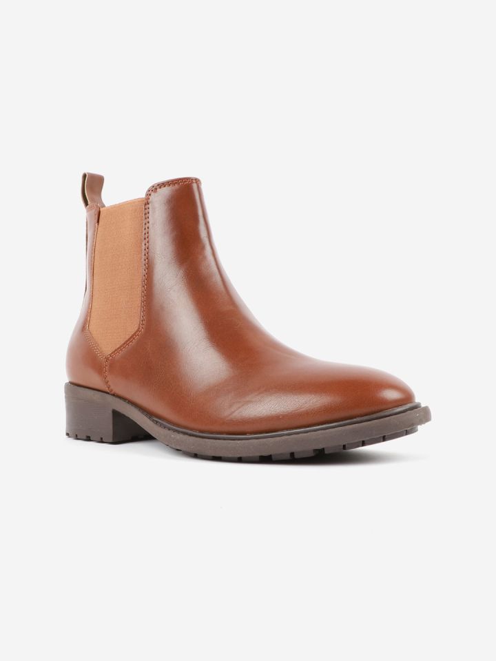 Tan flat boots women's hotsell