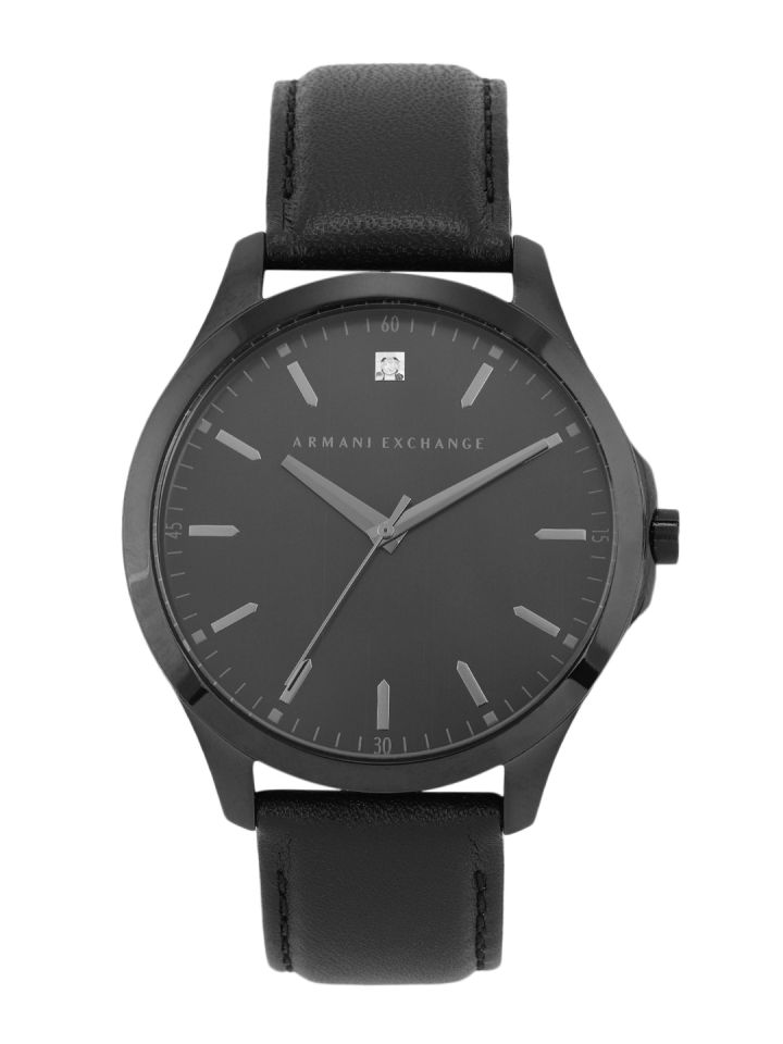 All black outlet armani exchange watch