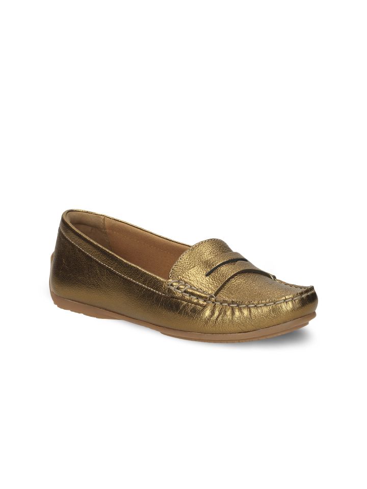 Clarks gold loafers new arrivals