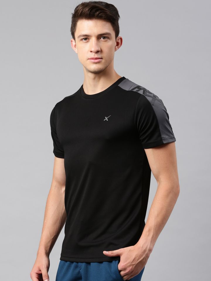 HRX by Hrithik Roshan Men Black RAPID DRY T Shirt