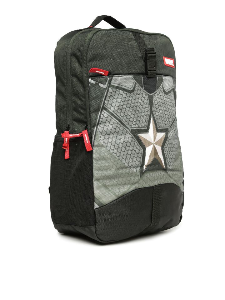 Kook N Keech Marvel Unisex Grey Printed Captain America Backpack