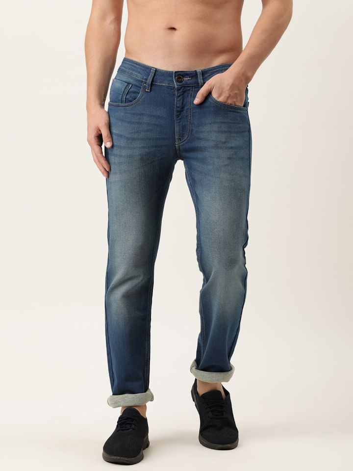 Buy Flying Machine Men Blue Michael Slim Tapered Fit Mid Rise