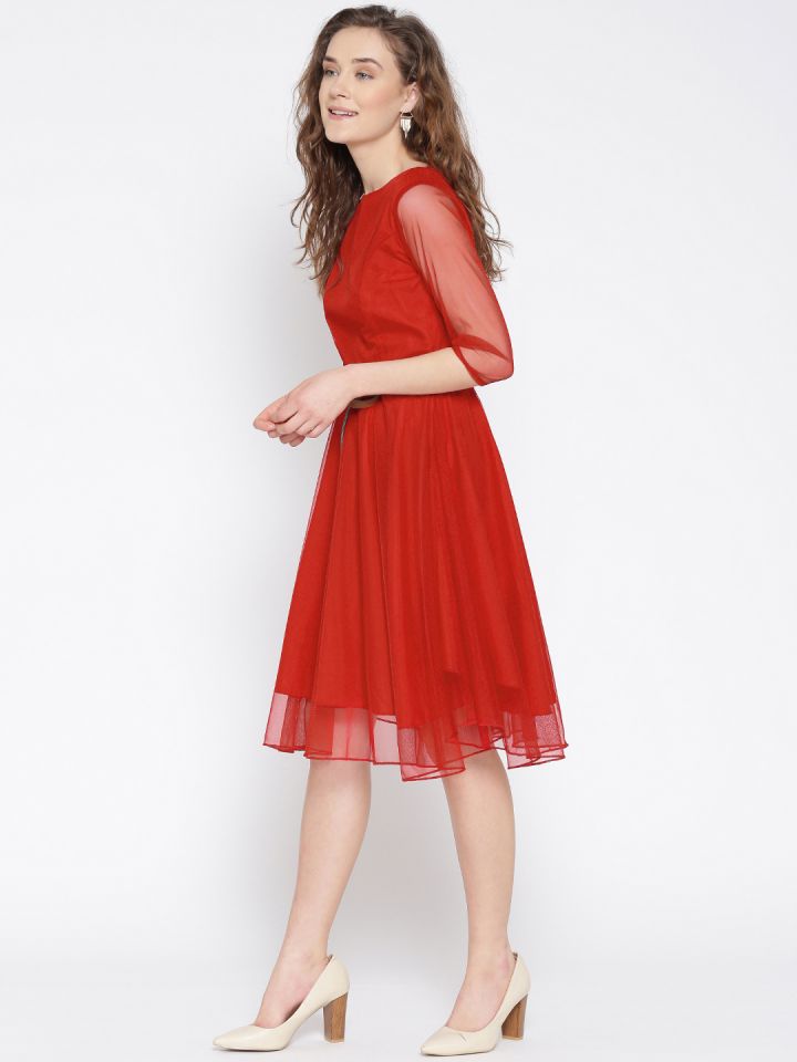 Net midi hot sale dress