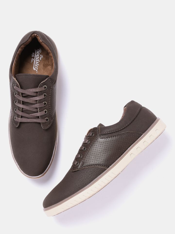 Coffee brown casual hotsell shoes