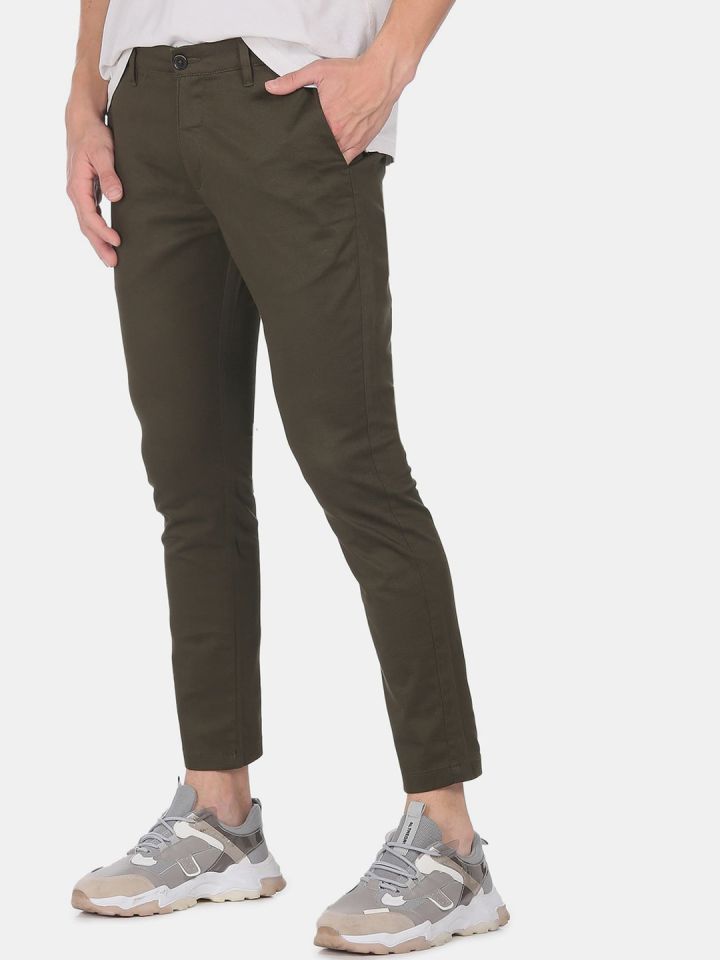 Buy Olive Green Trousers & Pants for Men by U.S. Polo Assn. Online