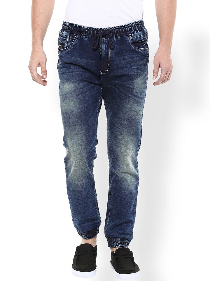 Buy Mufti Men Navy Blue Jogger 