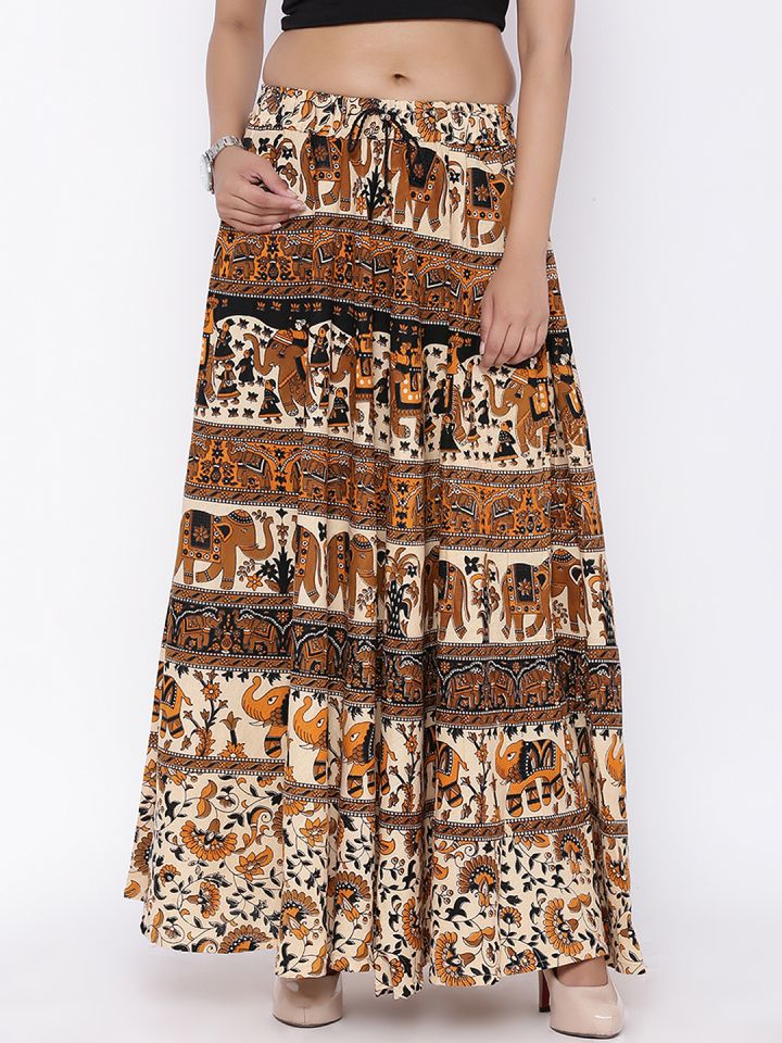 Beige shop ethnic skirt