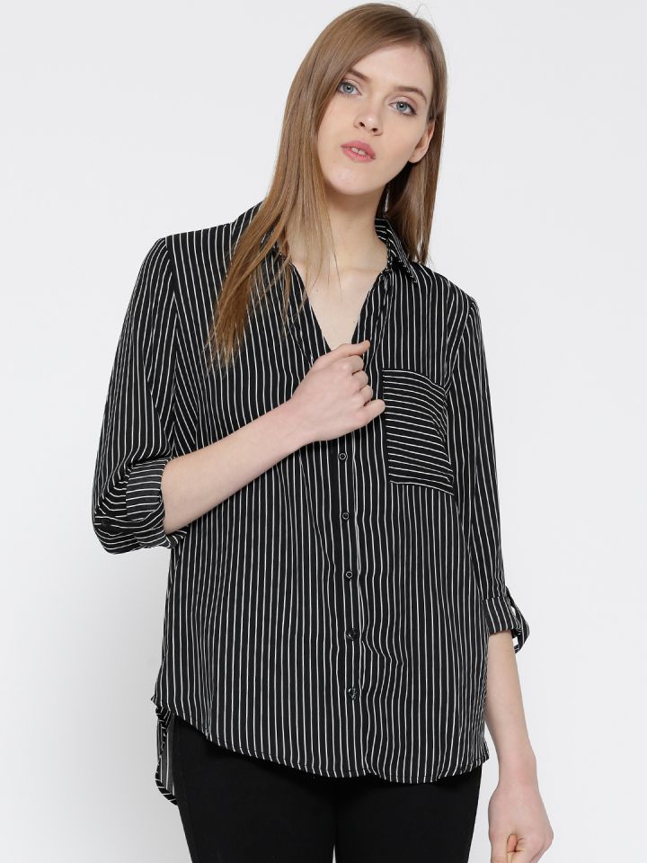 Black and white hot sale striped shirt forever 21