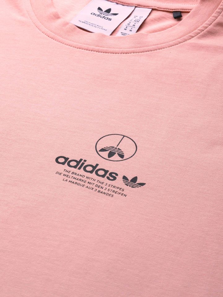 Adidas pink online t shirt mens