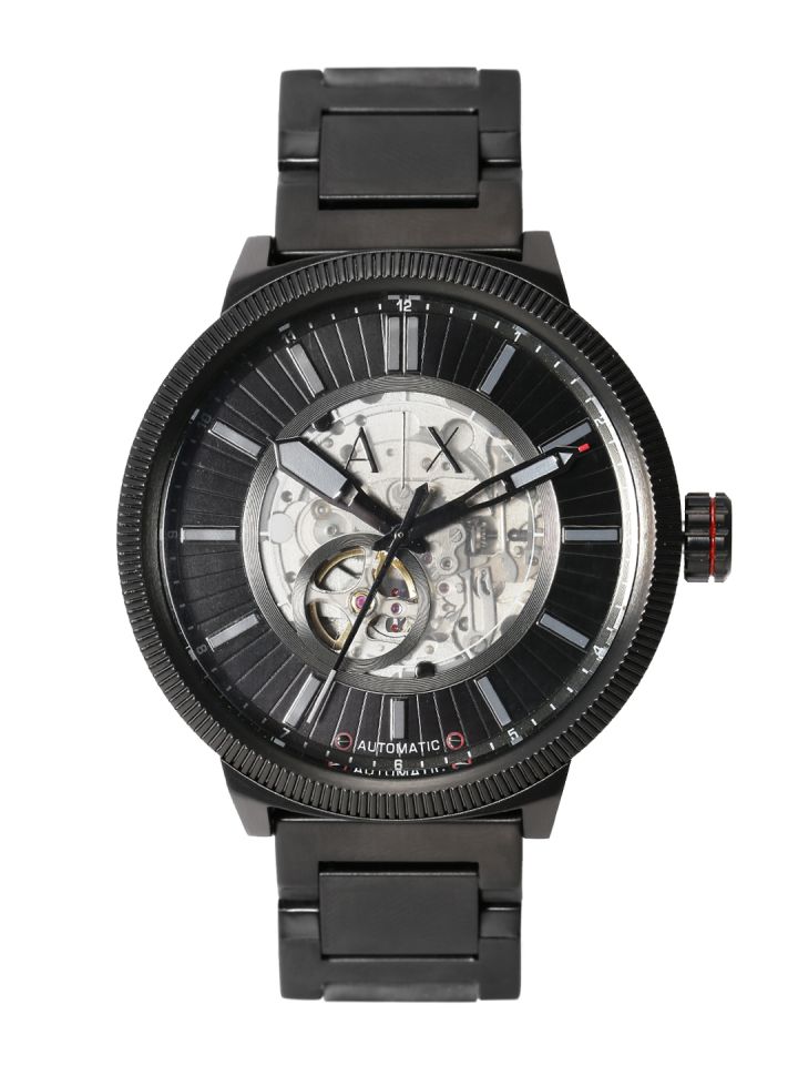 Skeleton watch hotsell armani