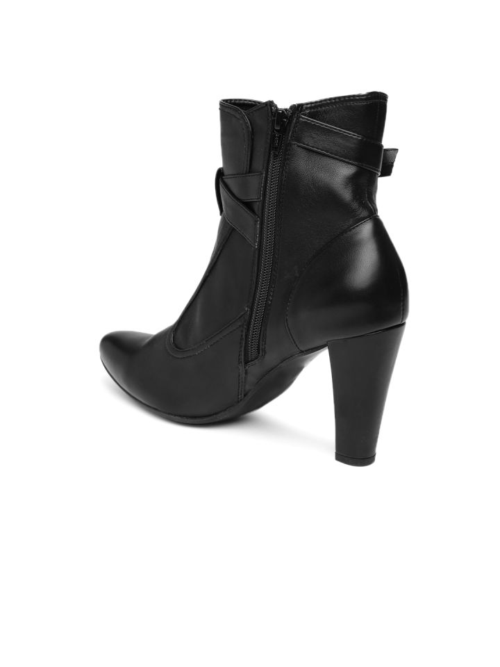 Buy Inc 5 Women Black Solid Heeled Boots Boots for Women 1723759