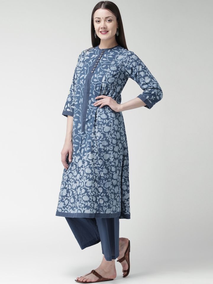 Shop Jaypore Women INDIGO BLUE Modal Full Length Churidar for Women Online  39597856