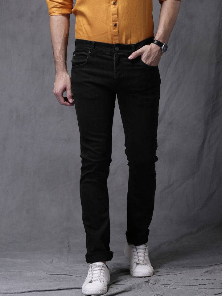 WROGN Men Black Skinny Fit Stretchable Jeans