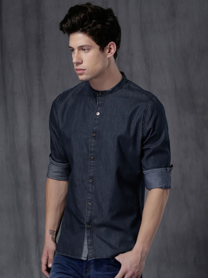 Denim shirts myntra hotsell