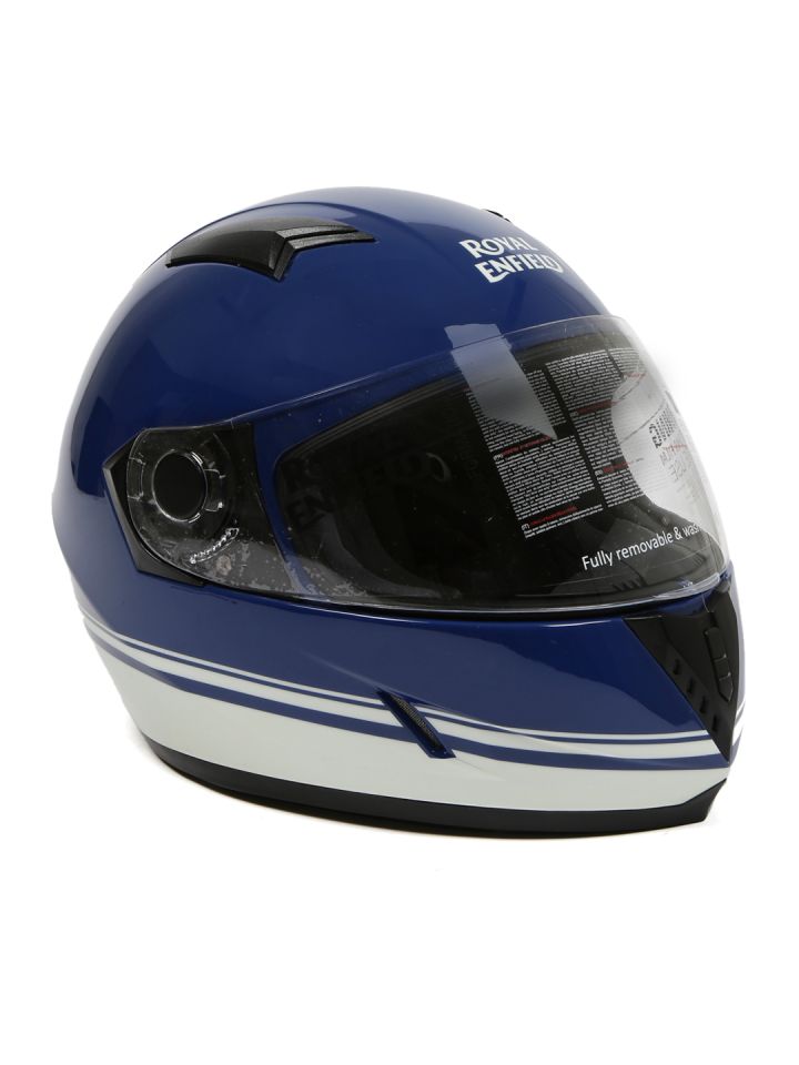 royal enfield blue helmet