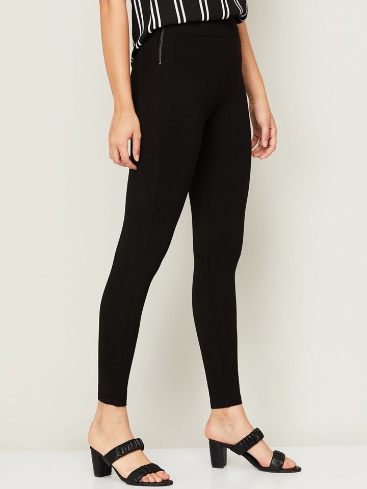 Buy CODE by Lifestyle Black High Rise Pants for Women Online