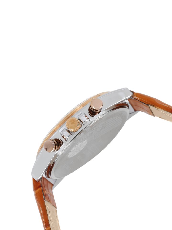 LOGUES Men Steel toned Off White Multifunction Watch E925BWL