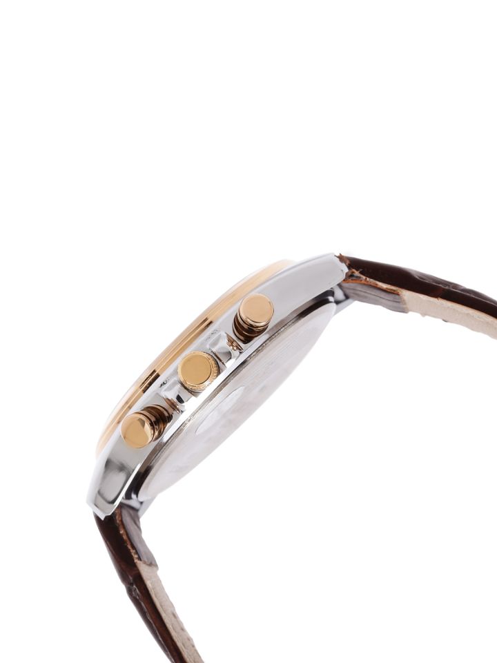LOGUES Men Steel toned Off White Multifunction Watch E925BWL