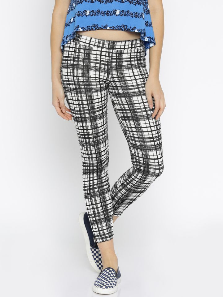 printed jeggings myntra