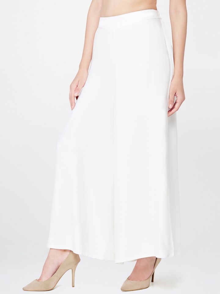 White best sale palazzo myntra