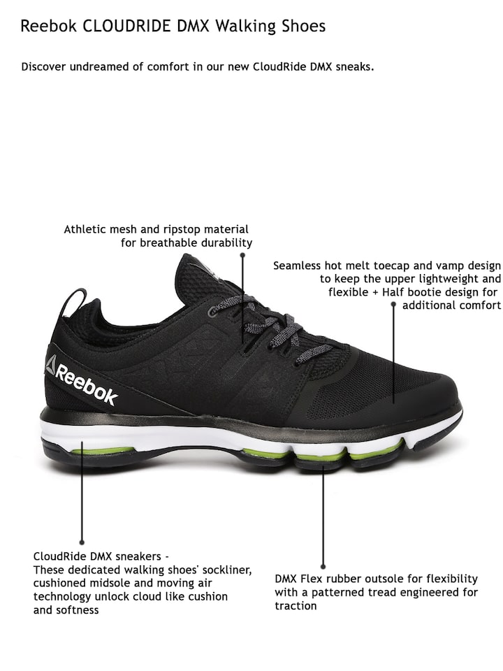 Black Cloudride DMX Walking Shoes 