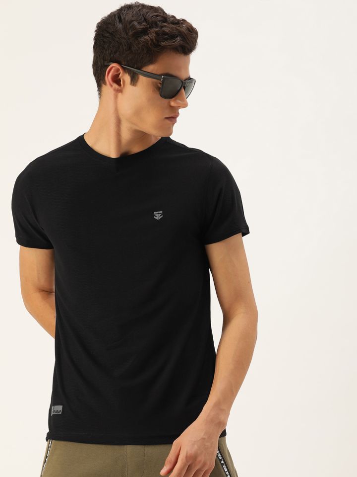 Men's black dri fit shirts top