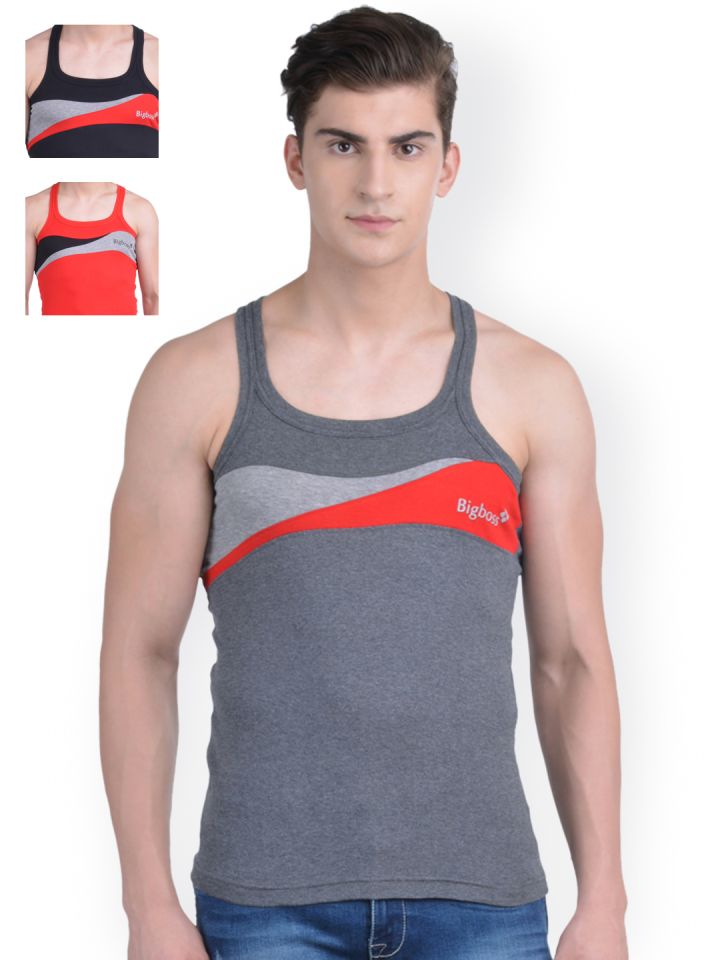 Buy Dollar Bigboss Pack of 3 Sleeveless Round Neck Men Vest - White Online  at Low Prices in India 