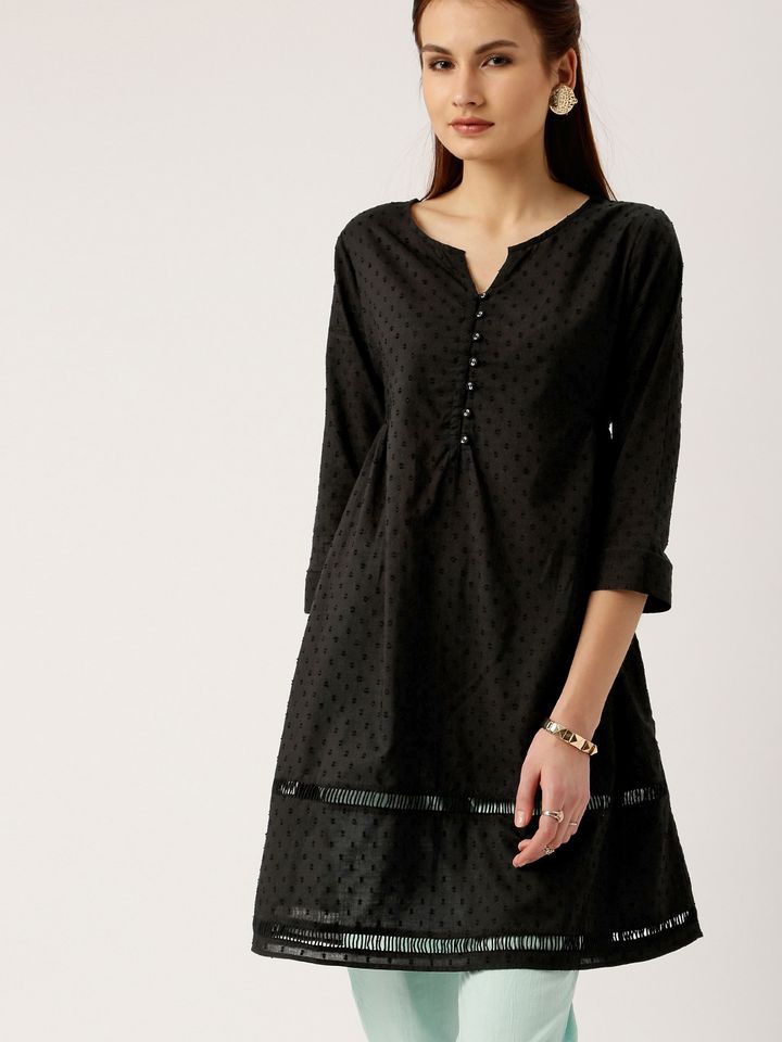Buy All About You From Deepika Padukone Black Woven A Line Kurta Kurtas For Women Myntra Deepika padukone happens to be one of my favorite contemporary actresses. myntra
